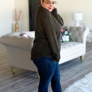 Mindy Mae Market Skylar Sweater - Olive Green